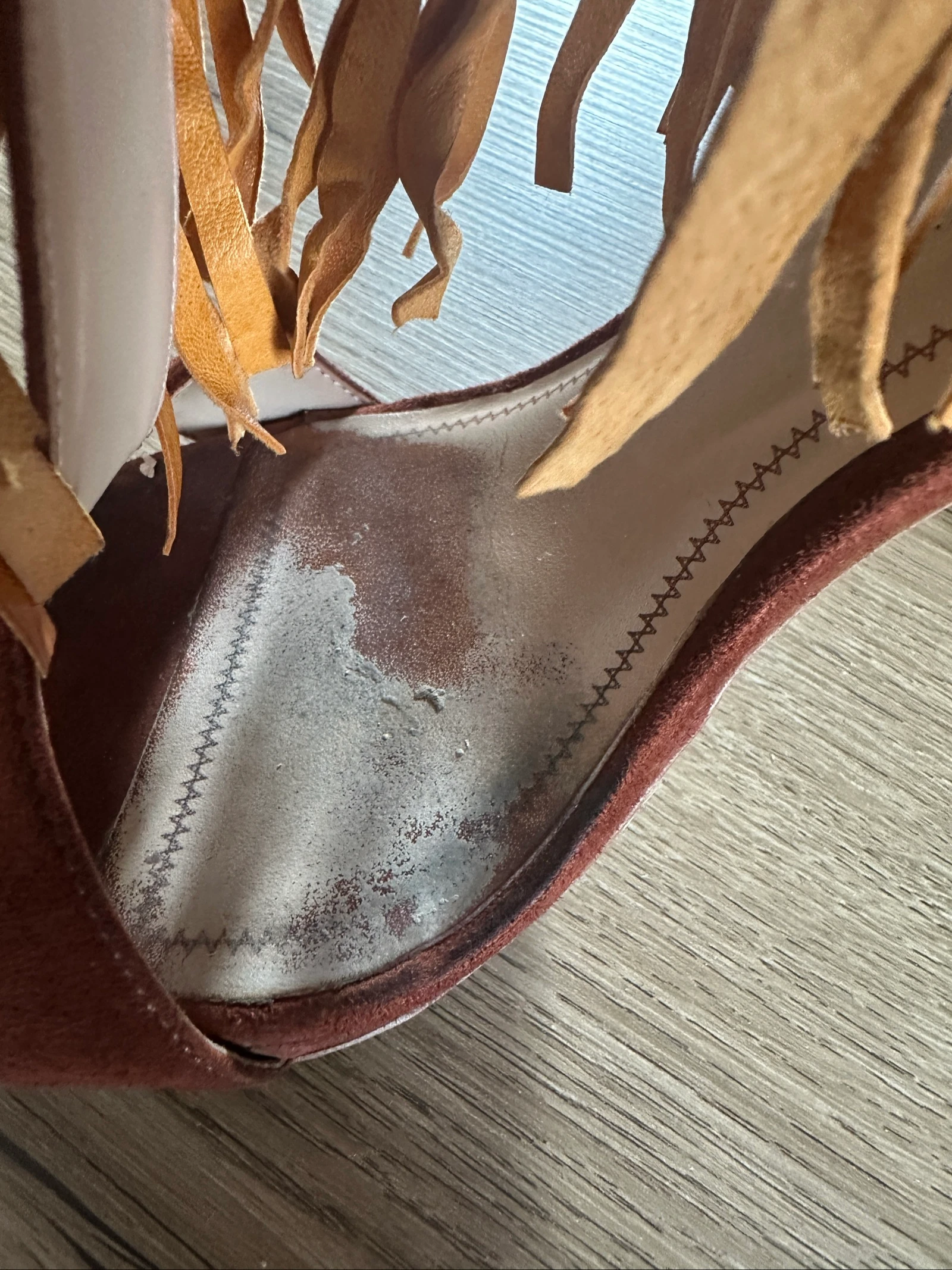 Zara hakken sandalen met franjes – Tricolor Edition (leer) – photo 15